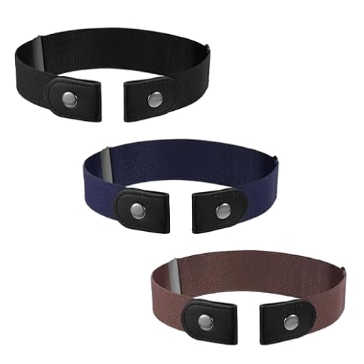 JIYIN 3 cinturones sin hebilla para niños, cinturón para niños sin hebilla, cinturón elástico invisible para niños y niñas, uniforme escolar vaquero, Negro + Azul + Marrón, 40 cm bis 63 cm | Ya disponible en tu tienda friki favorita! En mundofriki.es!
