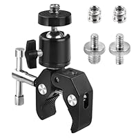 DesertBoy Stativ Klemme, Kamera Klemme, Super Clamp, Magic Arm Clamp mit 1/4 und 3/8 Gewindeclips, Mini Stativkopf Kugelkopf, für Kameras, Flash Light, Stativ