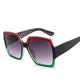 Taiyangcheng Grote vierkante zonnebril dames zonnebril eyewear dames grey lens