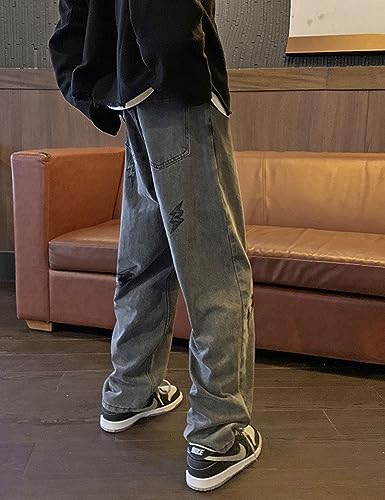 Men's Streetwear Jeans Y2K Hip Hop Baggy Jeans Wide Leg Harajuku Denim Pants Joggers3