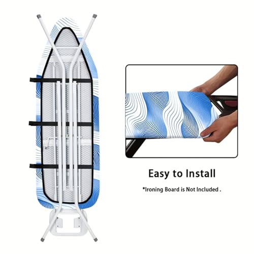 Image of Nuxovilar Flowing Wave Lines Ironing Board Cover 15x54 Polyester