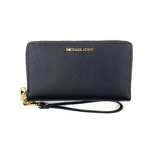 Michael-Kors-Womens-Jet-Set-Travel-Medium-Zip-Around-Phone-Holder-Wallet Michael Kors Women's Jet Set Travel Medium Zip Around Phone Holder Wallet (BLACK/GOLD)