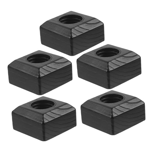 SOLUSTRE Small Bottle Aromatherapy Lids 5pcs Square Wooden Cap Aromatherapy Bottle Lid