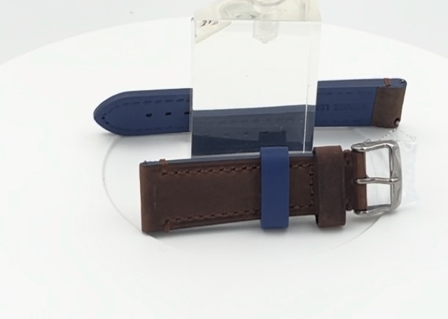 REV Genuine Crazy Horse Dual Color Leather Watch Strap Replacement