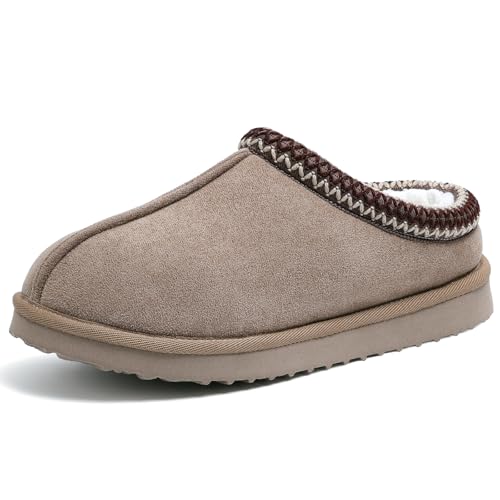 Image of Women's Slippers Fuzzy Cozy Short Ankle Shoes Indoor and Outdoor Mules Furry Warm House Slippers for Woman Cute Fluffy Clogs