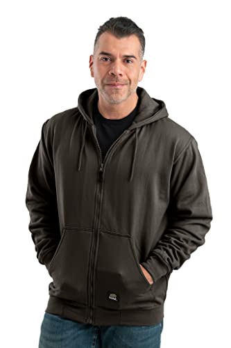 Berne Men's Heritage Thermal-Lined Full-Zip Hooded Sweatshirt, 3X-Large Tall, Charcoal #TOP16