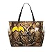 JEJEA Tragetasche mit Eulen-Motiv, gro&szlig;e Schultertasche, Hobo-Tasche, Damen, l&auml;ssige Handtasche, gro&szlig;es Fassungsverm&ouml;gen, Einkaufstasche, Arbeitstasche, Schwarz , Einheitsgr&ouml;&szlig;e