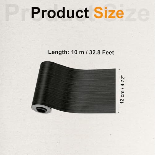 Image of PATIKIL Wood Grain Tape 4.7 inch x 32 ft, Self-Adhesive Wood Texture Repair Tape Realistic Wooden Effect Patch for Furniture Cabinets Floor Walls, Black Wood Grain