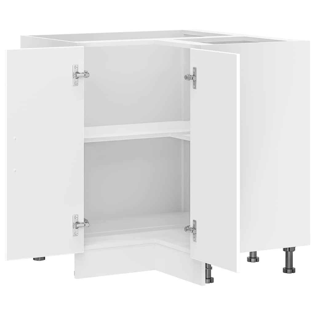 Armadi e stoccaggio, mobili da cucina-cucina ad angolo base mobile Porto bianco in legno ingegnerizzato