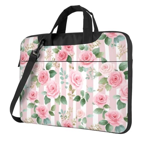 Housse ordinateur 15.6 motif roses pour un style élégant au bureau et au café