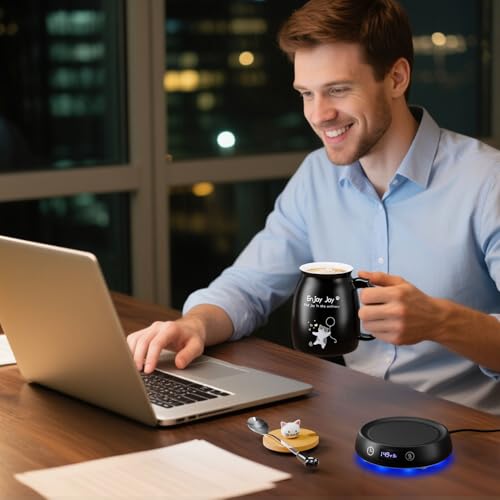 Cat Mug Coffee Warmer for Desk Candle Warmer Electric Heated Cup Tea Set by Bsigo - Used condition - Image 4