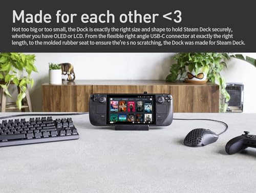 Docking Station for Steam Deck - Multi-Stream Transport and FreeSync Supported - 7 in 1 USB C Dock Hub with HDMI 4K@120Hz, DisplayPort, Gigabit Ethernet, 3 USB A 3.1 and 100W PD (Dock Only) by KOOWOD - Image 3