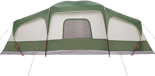 Miniatura 8 de YAFF Tienda familiar con cúpula de porche para 9 personas, verde, impermeable, artículos deportivos, recreación al aire libre, camping y senderismo,