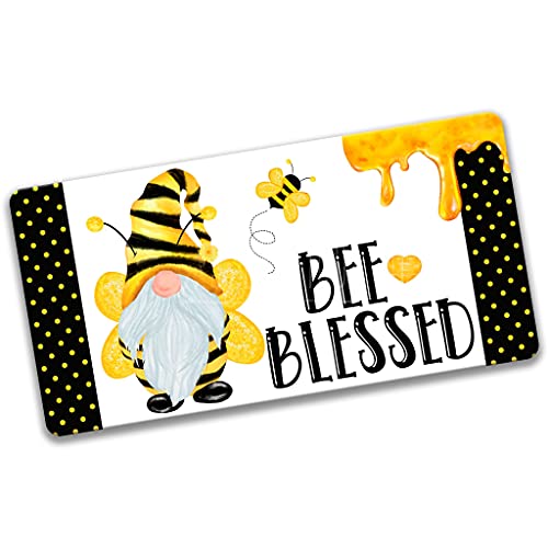 Eeypy Bee Blessed Wreath Sign,Gnome Bee sign,Bee Blessed Sign,Spring Wreath Bee Sign Wreath Making Supplies Wreath Decor