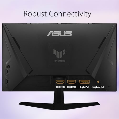 Image of ASUS TUF 24 inch FHD Gaming Monitor, Fast IPS, 180Hz, 99% sRGB, 1ms, AMD FreeSync Premium, Extreme Low Motion Blur, 2 X2W Speakers, DisplayPort | HDMIx2 | Eye Care, VESA, Tilt Adjustable Stand, Black