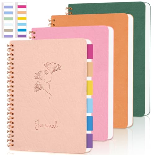 Carnet A5 cuir synthétique 140 pages lignées avec poche et onglets d'index