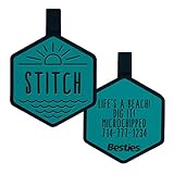 Besties Pets Salt and Sun Ocean Customized Silicone Pet ID Name Tags for Collars - Silent and Jingle Free - Ships Fast from California- Custom Designs for Dogs and Cats - Personalized - Laser Engraved