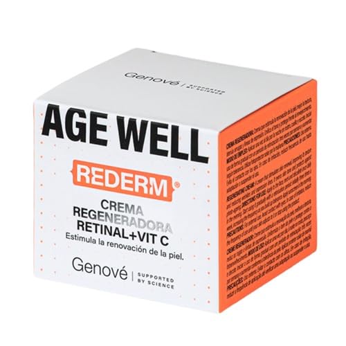 REDERM Crema rigenerante al retinolo + vitamina C + acido ialuronico, trattamento viso anti-età, riduce rughe, linee di espressione, rinnova, migliora la compattezza, la luminosità e la consistenza