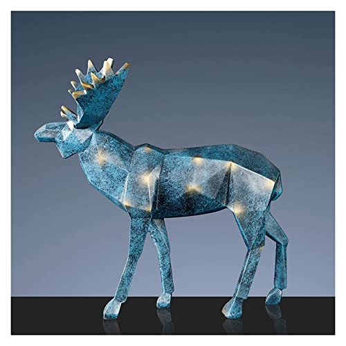 Statue cerf géométrique RLKHXBS objet déco design bureau et table de salon - 4