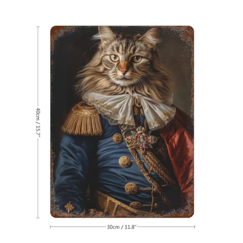 Plaque murale rétro en fer chat 03 pour décorer un salon vintage