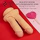 Realistisch Doppeldildo für Vaginale & Anale 15 & 14 cm ø4cm Stimulation Silikon XL Big Sex Toy mit Starkem Saugnapf Flexibel Körpernah & Freihändig Nutzbar für Frauen sextoys beige FOPS D48