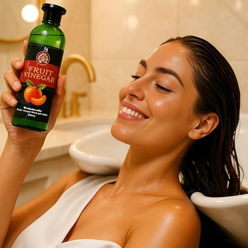 Image of Fruit Vinegar Gel Hair Color, Organic & Natural Hair Color Dye for Black Hair (500ml x 2) - Black
