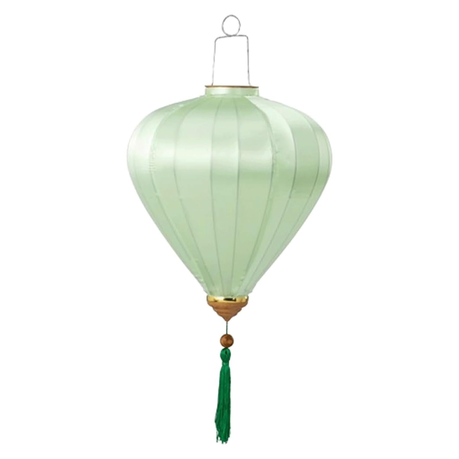 YTGHBIML Oval Silk Lantern Vietnamese Lantern Cloth Oriental Hanging Lantern Fabric Lantern New Year Lantern Japanese Vietnam Hanging Lantern(Light Green,12 Inch)