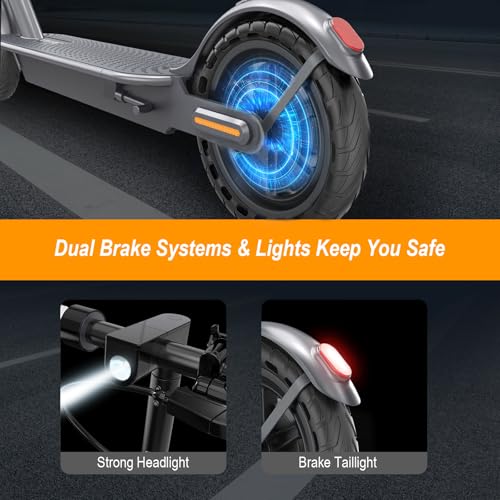NAVIC Electric Scooter for Adults,Top Speed 19/22 MPH,Range 19/22/28 Miles,8.5”/10" Tires,E-Scooter with Dual Suspension for Commuting, APP Control - Image 6