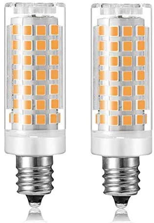 E11 led Bulb Dimmable 6W, 75W 100W Halogen Bulb Replacement, E11 Mini Candelabra Base, Replaces T3/T4 JD E11, Warm White 3000k, AC110V-130V. ï¼ˆ2-Pack)