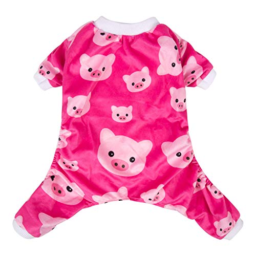 Image of CuteBone Pink Pig Dog Pajamas Cute Cat Clothes Pet Pjs Onesie, XLarge P46XL