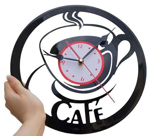 Horloge Vinyle Café authentique 33 Tours au design sculpté - 2