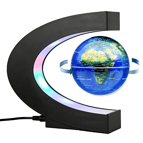 Globe Flottant à Lévitation Magnétique avec Lumière LED – Décoration Unique pour Bureau, Maison ou Chambre, Cadeau d’Anniversaire pour Hommes, Enfants, Mari ou Patron
