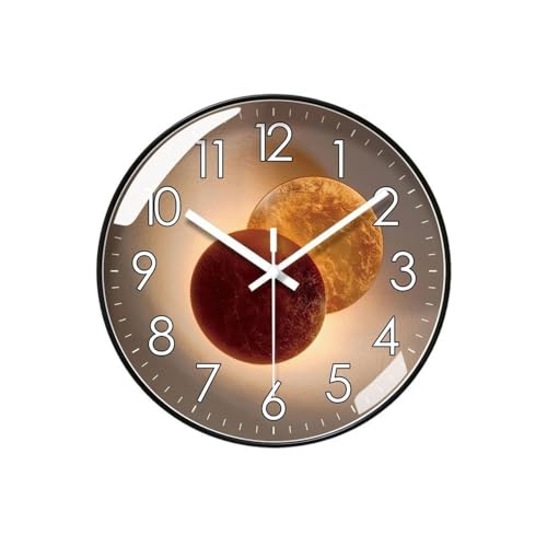 Horloge numérique ronde XJBTBA muet et moderne de petite taille