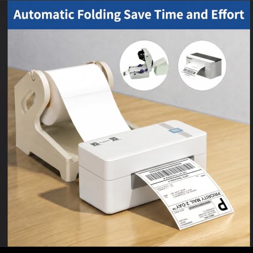 Image of HIROBOT 4x6 Direct Thermal Shipping Label Roll, 1000 Labels, Size 100x150mm