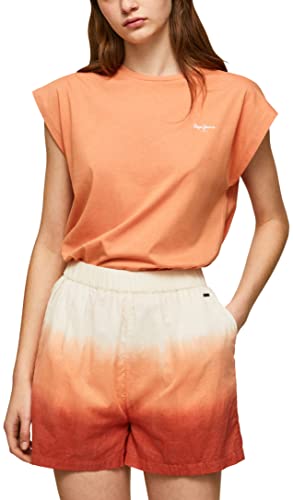 Pepe Jeans Bloom, T-Shirt, Donna, Arancione (Peach), XS