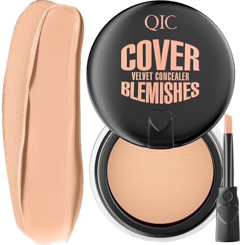 MooGlamor Concealer Full Coverage Under Eye Concealer with Soft Brush Clear and Flawless Concealers...