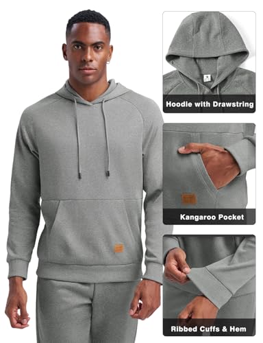 TBMPOY Mens Hoodie Sweatsuits 2 Piece Set Pullover Sweatshirt Jogger Sweatpants Jogging Casual Outfits Tracksuits4