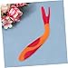 Hohopeti 1 Set Training Tableware of Red Utensils with Curved Spoon Fork for Eating Practice Non Slip Design for Under Years