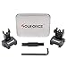 SOUFORCE Tactical Flip Up BUIS Picatinny Rail Mounted Backup Iron Sights for Rifle Includes Front Sight Adjustment Tool and Picatinny Rail and Weaver Rail