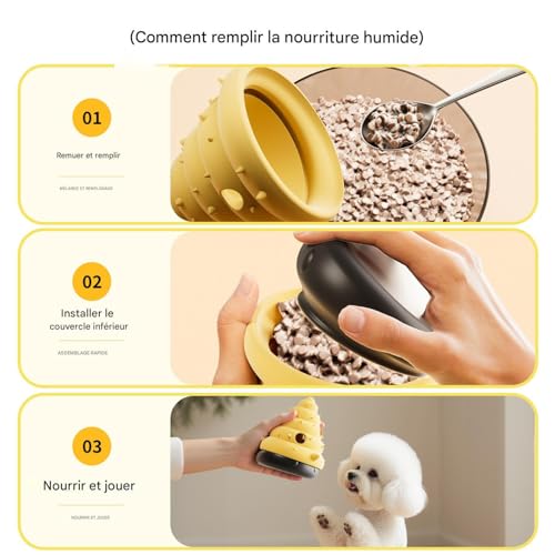 Générique Leckerli- Spender für Hunde, Spielzeug zum Erwachen von Hunden, langsamer Spender in Conch- Form, stimulierendes Spiel für Welpen, Beißringe, kleine und mittlere Tiere-4
