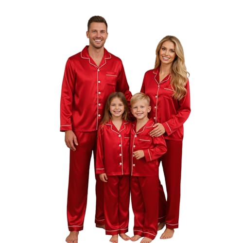 Conjunto de pijama de Navidad sedoso para crear recuerdos inolvidables en pareja
