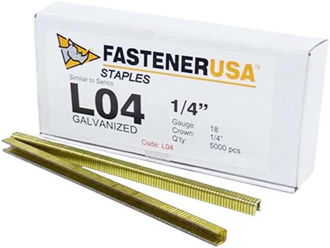 1/4" Leg x 1/4" Crown 18GA GALV L04 Staples 5,000ct