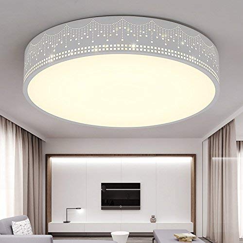 Plafonnier LED circulaire 60cm 48W blanc pour éclairage de salon et salle à manger