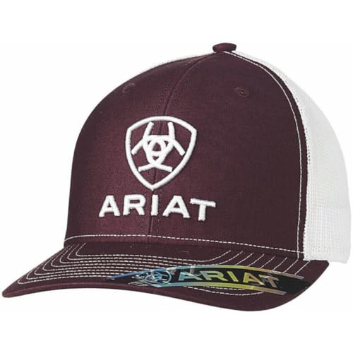 Ariat Classic Heather Trucker Hat Burgundy/White
