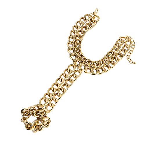 Bracelet de main punk métal filles - Bijou gothique rock, bague bracelet manchette 1PC