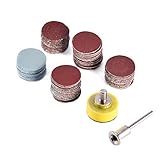 Saiper 100pcs 1 Inch/25mm Sanding Discs Pad Sander Disk Kit with 1/8” Shank Abrasive Polish Pad...