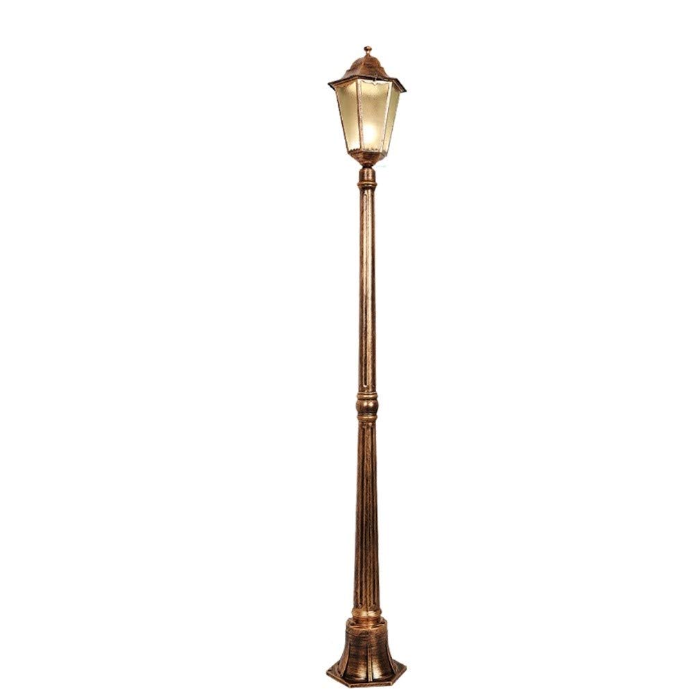 Luci da Giardino Europee Luci paesaggistiche Retro per Esterni Casa LED Palo Alto Giardino Impermeabile Lampione Stradale per Esterni Villa Giardino Comunità Lampione da,Bronze_170cm