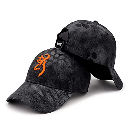 Qohnk Browning al Aire Libre Sombrero Gorra de béisbol Hombres Gorra de Pesca Selva Caza Camuflaje Sombrero Airsoft táctico Senderismo Sombreros