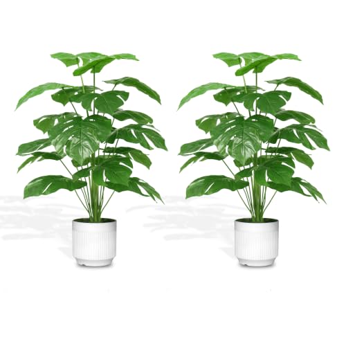 2 PCS 28" Fake MonStera Artificial Plants For Home&Office&Room Decoration - image 1