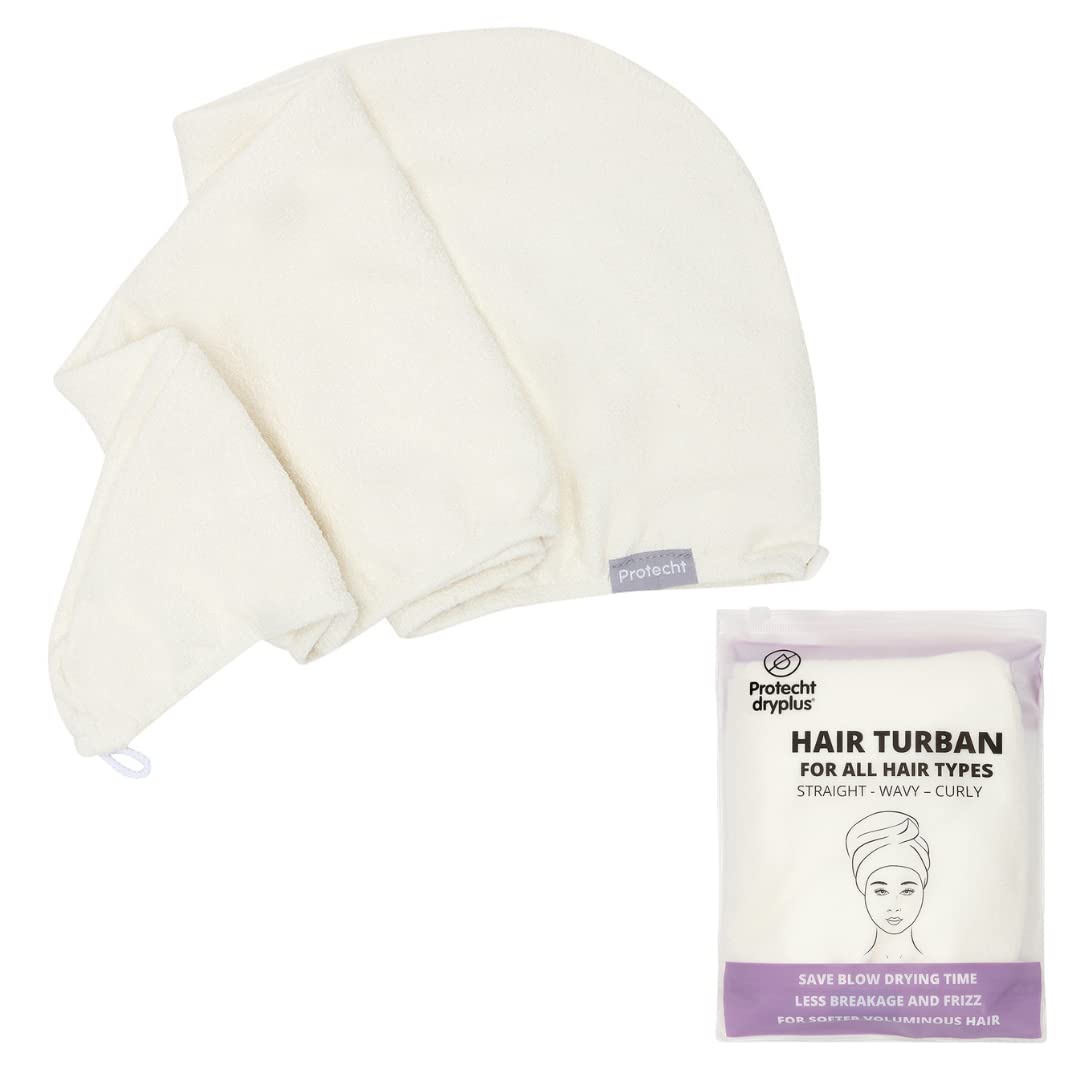 PROTECHT DRYPLUSSuper Absorbent Microfibre Hair Turban - White